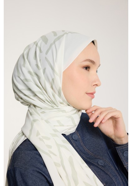 Pure Tone Şal - V Desen - Fildişi - Çağla modelleri