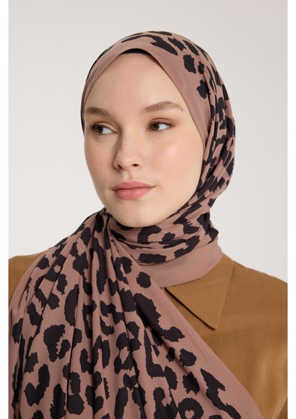 Pure Tone Şal - Leopar Desen - Sütlükahve - Siyah fiyatları