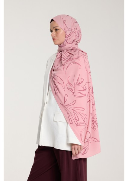 Pure Tone Şal - Yaprak Desen - Pembe - Gülkurusu fiyatları