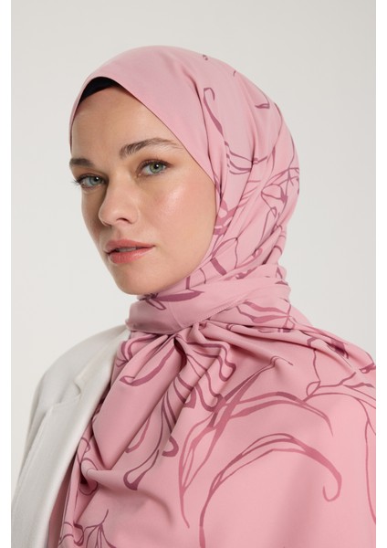 Pure Tone Şal - Yaprak Desen - Pembe - Gülkurusu fırsatları