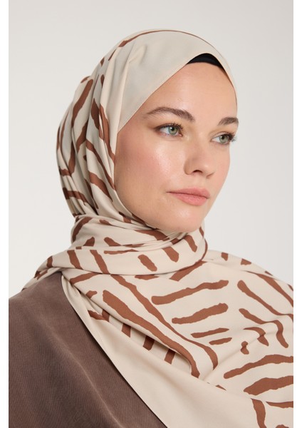 Pure Tone Şal - V Desen - Bej - Kahve fırsatları