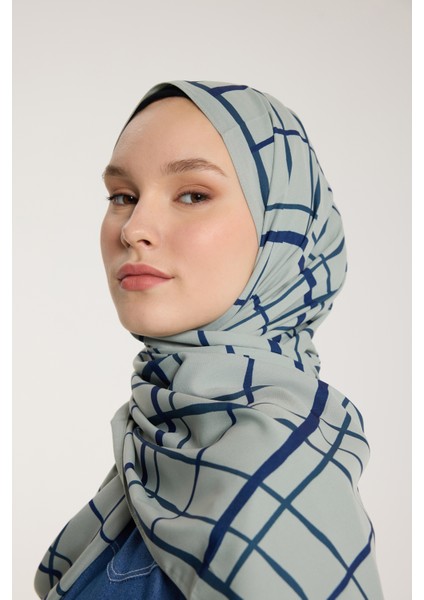 Pure Tone Şal - Kare Desen - Çağla - Laci