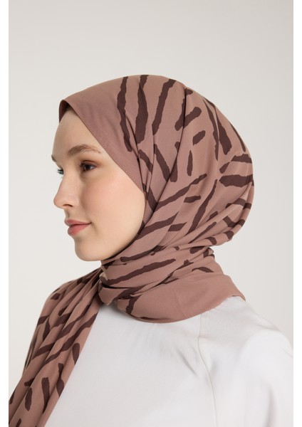 Pure Tone Şal - V Desen - Sütlükahve - Kahve modelleri