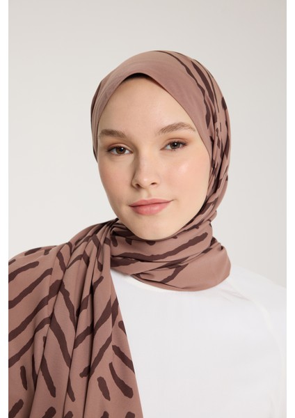 Pure Tone Şal - V Desen - Sütlükahve - Kahve fırsatları