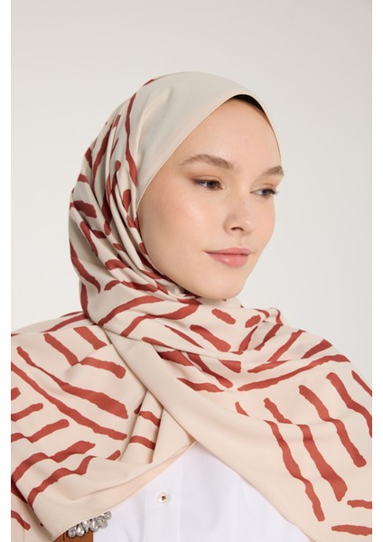 Pure Tone Şal - V Desen - Bej - Taba fırsatları