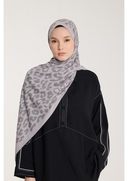 Pure Tone Şal - Leopar Desen - Soft Gri - Gri fiyatları