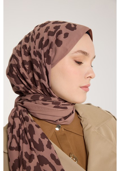 Pure Tone Şal - Leopar Desen - Sütlükahve - Kahve fırsatları