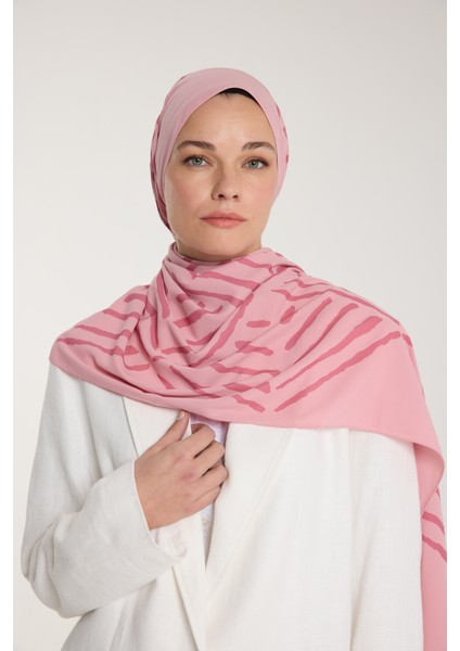 Pure Tone Şal - V Desen - Pembe - Gülkurusu modelleri