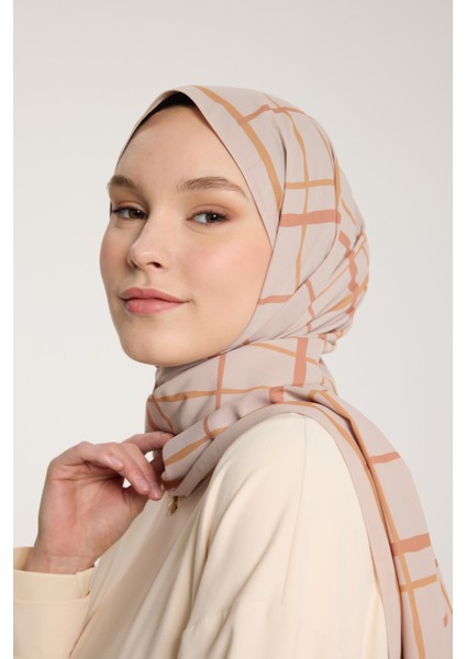 Pure Tone Şal - Kare Desen - Taş - Turunç fiyatları