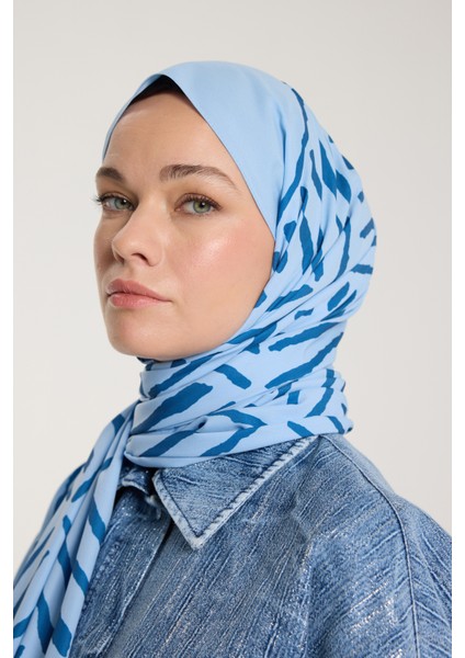 Pure Tone Şal - V Desen - Bebe Mavisi - Mavi modelleri