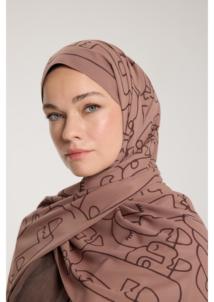 Pure Tone Şal - Marjinal Desen - Sütlükahve - Kahve fiyatları