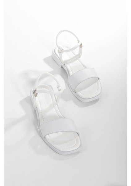 MİA028-3011 Deri Kadın Günlük Konforlu Taba Tatil Sandalet modelleri