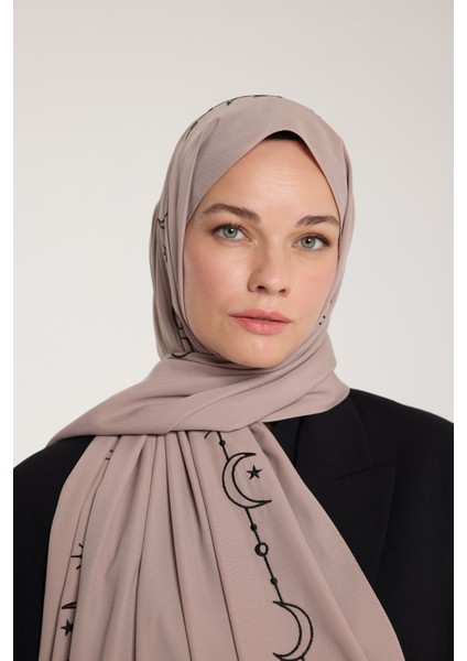 Nakış Şal - Hilal Dokuma - Vizon - Siyah modelleri