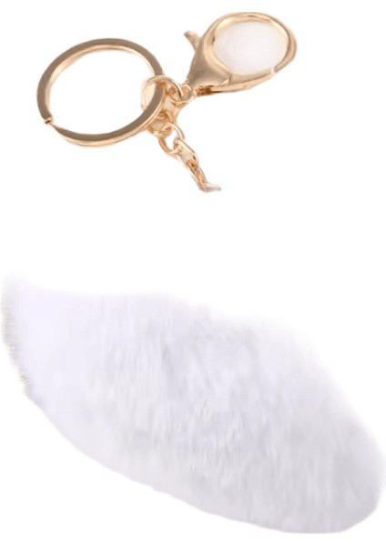 Gökkuşağı Peluş Top Anahtarlık Büyük Kalp Ponpon Anahtarlık Kadınlar Araba Çantası Kolye Moda Takı Kabarık Aşk Ponponlar Anahtarlık (Yurt Dışından)