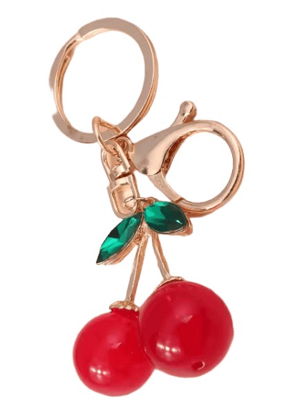 Sevimli Kristal Kiraz Anahtarlık Simüle Meyve Anahtarlık Kolye Kadınlar Kızlar Çanta Aksesuarları Dıy Anahtarlık Takı Hediye (Yurt Dışından)