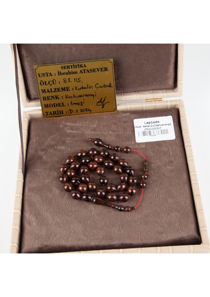 Katalin Çubuk Beyzi Kesim 8.5X11.5MM Tesbih - Ibrahim Atasever Usta Işi indirimleri