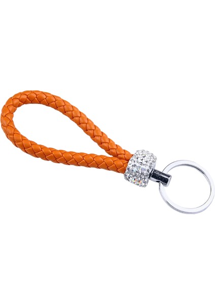 Moda Pu Deri Dokuma Anahtarlık Glitter Rhinestones Örgülü Halat Anahtarlık Erkekler Kadınlar Araba Anahtar Tutucu Charms Aksesuarlar Hediyeler (Yurt Dışından)