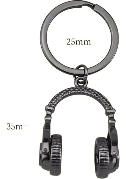 Yaratıcı Piyano Anahtarlık Metal Nota Kulaklık Anahtarlık Araba Anahtar Tutucu Çanta Kolye Erkekler Müzisyen Festivali Takı Hediye (Yurt Dışından)