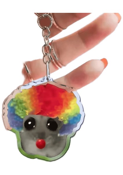 Eğlenceli Sevimli Meme Im Sadece Bir Kız Üzgün Hamster Anahtarlık Anahtarlıklar Aksesuarlar Yüzük Çanta Komik Kolye Anahtarlık Takı Hayranları Hediyeler (Yurt Dışından)