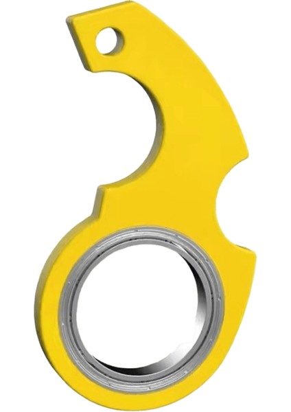 Yaratıcı Işıklı Anahtarlık Spinner Oyuncak Anahtarlık Metal Oyuncak Çocuk Parmak Ucu Dönen Anahtarlık Anksiyete Rahatlatmak Parti Hediyesi Renk:sarı Stil 01 (Yurt Dışından)