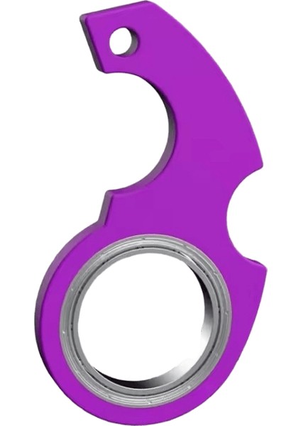 Yaratıcı Işıklı Anahtarlık Spinner Oyuncak Anahtarlık Metal Oyuncak Çocuk Parmak Ucu Dönen Anahtarlık Anksiyete Rahatlatmak Parti Hediyesi Renk: Mor Stil 01 (Yurt Dışından)