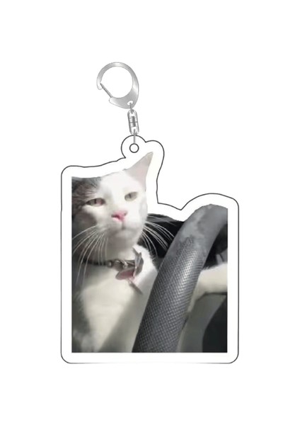 Anahtarlık Cep Telefonu Charm Araba Kolye Sevimli Kedi Kusmuk Meme Kırmızı Maskeli Köpek Meme Siyah Kedi Çığlık Meme Savaşta Kedi Meme Renk: Stil 2 / Boyut: 55MM (Yurt Dışından)