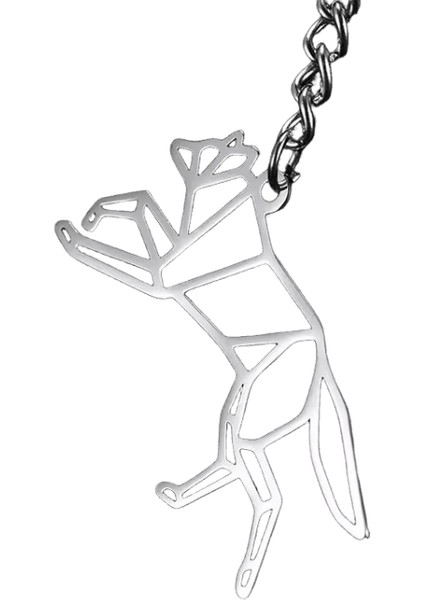 Cooltıme Kurt Anahtarlık Tilki Kaplan Ayı Hayvan Kolye Unicorn Tavşan Paslanmaz Çelik Anahtarlık Erkekler Araba Anahtarlık Takı Hediye 2025 Renk: Köpek / Boyut: Zincirli (Yurt Dışından)