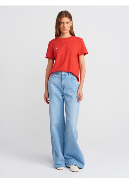 71788 Loose Fit Denim Pantolon-Açık Mavi