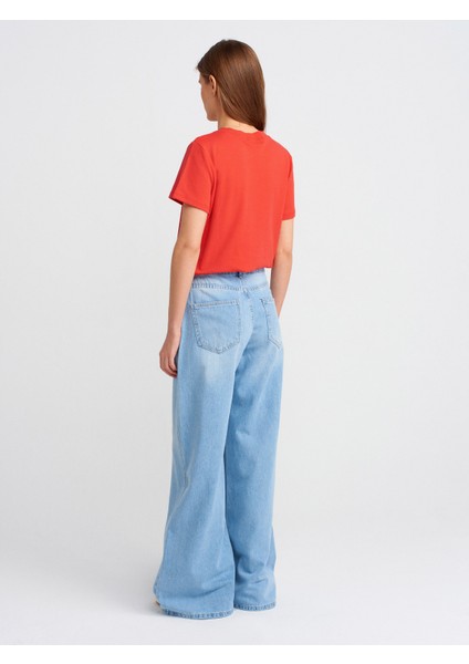 71788 Loose Fit Denim Pantolon-Açık Mavi
