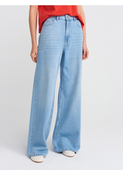 71788 Loose Fit Denim Pantolon-Açık Mavi