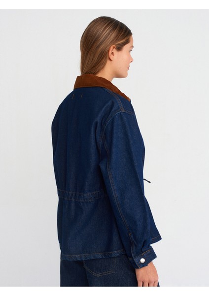 65359 Yakası Kadife Rins Yıkama Denim Mont-Lacivert fiyatları