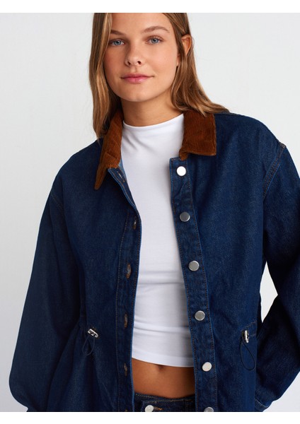 65359 Yakası Kadife Rins Yıkama Denim Mont-Lacivert fırsatları