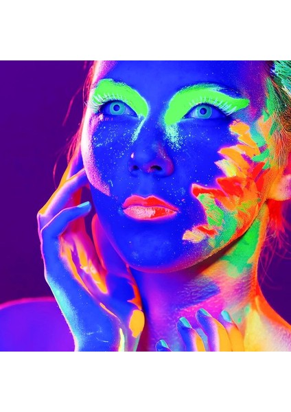Vıp 12PCS Face Paint Glow In The Dark Under Uv Light 12 Adet Glow Neon Boya Uv Parlayan Vücut Boyası
