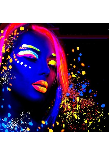 Vıp 12PCS Face Paint Glow In The Dark Under Uv Light 12 Adet Glow Neon Boya Uv Parlayan Vücut Boyası