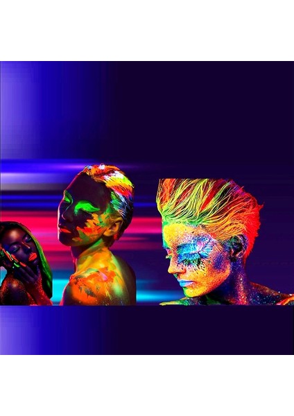Vıp 12PCS Face Paint Glow In The Dark Under Uv Light 12 Adet Glow Neon Boya Uv Parlayan Vücut Boyası