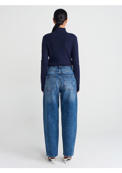 71756 Bol Kesim Balon Denim Pantolon-Tint fiyatları