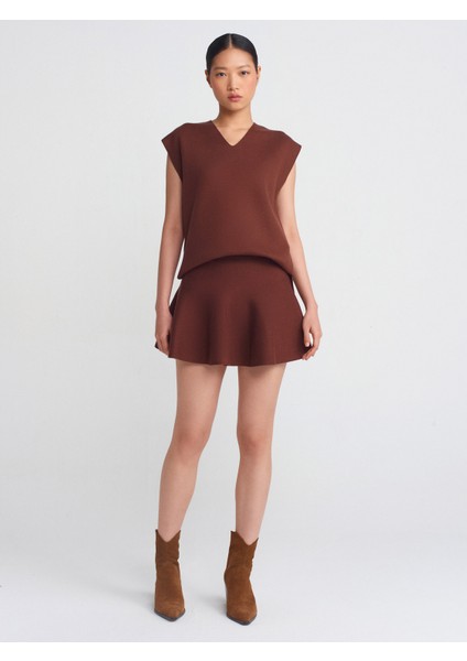 10694 V Yaka Yumuşak Dokulu Triko Süveter-Siyah modelleri