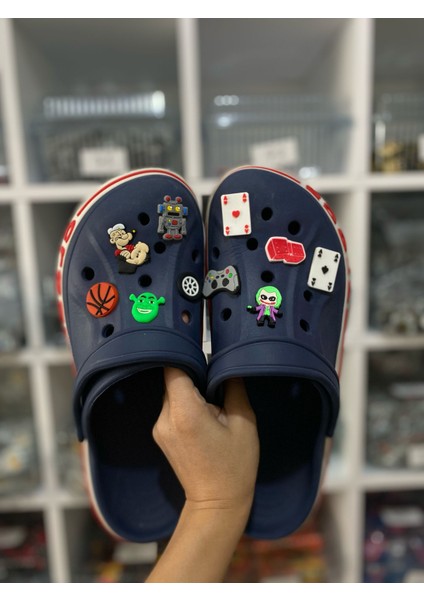 Crocs Terlik Süsü Oyun Konsolu Kart Temel Reis Vs. Jibbitz 10 Adet