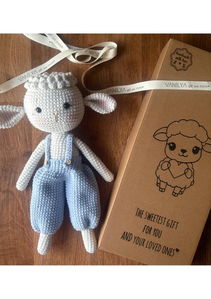 Kuzu Ilk Uyku Arkadaşım Mavi 30 Cm-Bebek Hediyesi Amigurumi Oyuncak fırsatları