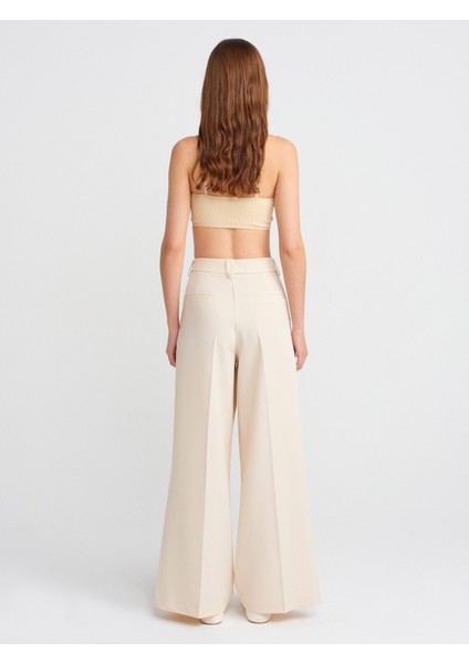 71625 Çift Pilili Pantolon-Ekru fiyatları