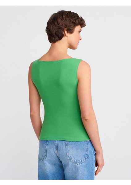 20868 Kayık Yaka Kolsuz Top-Mint fiyatları