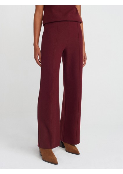 71819 Yüksek Bel Pantolon-Bordo modelleri