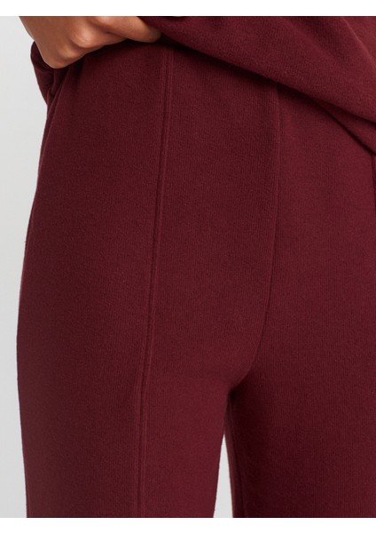 71819 Yüksek Bel Pantolon-Bordo fırsatları