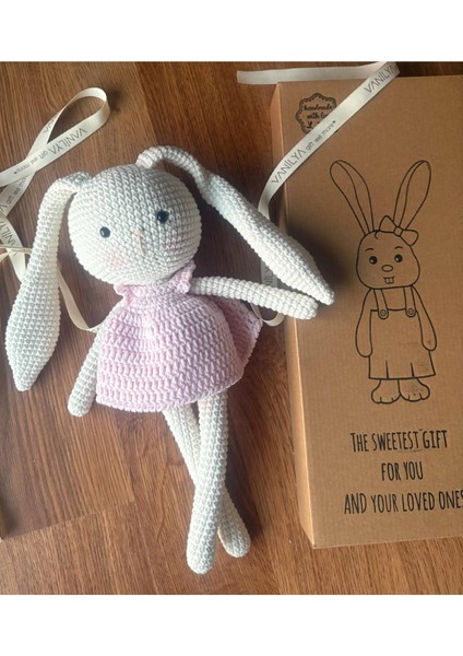 Kız Tavşan Ilk Uyku Arkadaşım Pembe 30 Cm-Kız Bebek Hediyesi Amigurumi Oyuncak fiyatları