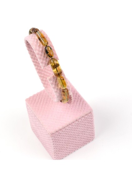 Dominik Mavi Kaya Fosil Amber Bileklik 4.8gr