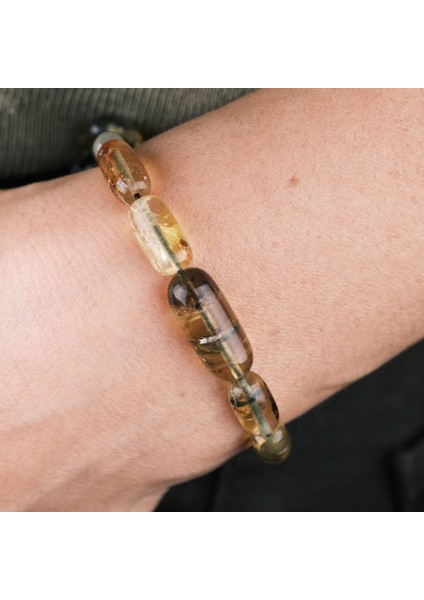 Dominik Mavi Kaya Fosil Amber Bileklik 4.8gr indirimleri