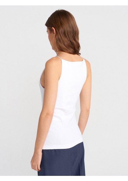 21020 Halter Yaka Top-Koyu Kahve