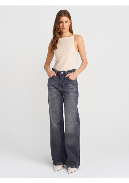 21020 Halter Yaka Top-Koyu Kahve