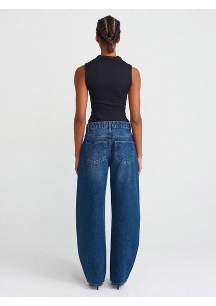71747 Düşükbel Baggy Denim Pantolon-Tint fiyatları