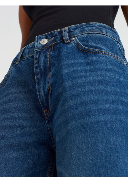 71747 Düşükbel Baggy Denim Pantolon-Tint fırsatları